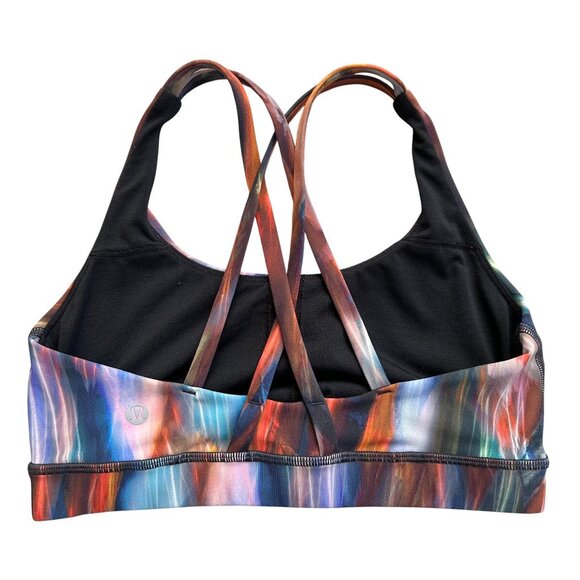 Lululemon Energy Bra Chroma Fusion Multi Print 6 Athletic Sports Top - Picture 2 of 8
